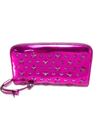 Jimmy Choo Femme, Pre-owned, Violet, Taille: ONE Size Pre-owned Cuir petite-maroquinerie