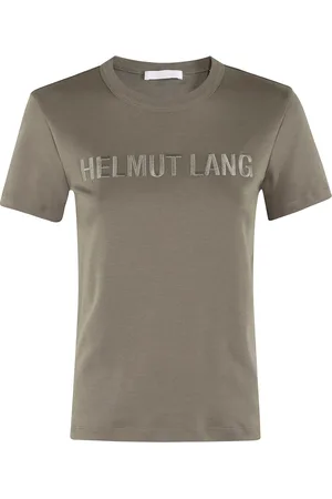 Helmut Lang Femme, Tops, Vert, Taille: 42 FR T-shirt Slim Logo