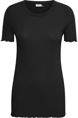 Kaffe Femme, Tops, Noir, Taille: 46 FR T-Chemises
