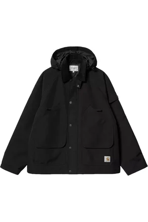 Carhartt Homme, Vestes, Noir, Taille: L Veste en toile de nylon avec capuche