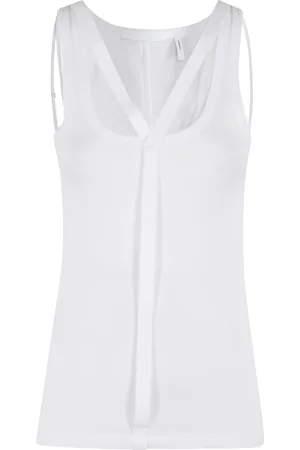 Helmut Lang Femme, Tops, Blanc, Taille: 38 FR Débardeur Racer