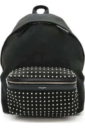 Saint Laurent Femme, Pre-owned, Noir, Taille: ONE Size Pre-owned Toile sacs-dos