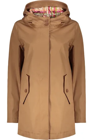 HERNO Femme, Manteaux, Brun, Taille: 42 FR Parka en coton avec doublure jacquard