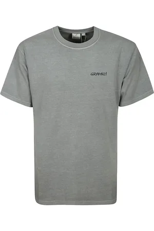 Gramicci Homme, Tops, Gris, Taille: L T-shirt en Coton Gris avec Impression Logo