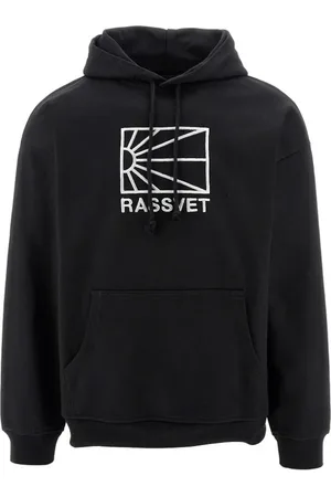 Rassvet Homme, Sweatshirts et sweats à capuche, Noir, Taille: XL Sweat à Capuche en Coton avec Logo