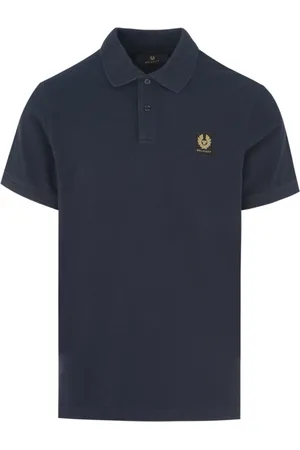 Belstaff Homme, Tops, Bleu, Taille: M Navy Patch Logo Polo