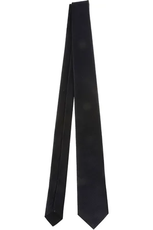 Errico Formicola Homme, Accessoires, Noir, Taille: ONE Size Cravate noire en soie pour homme