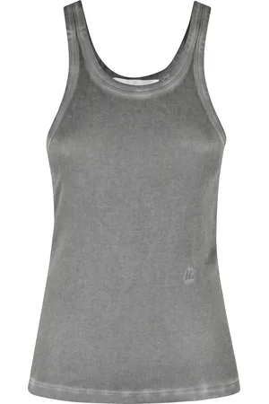 Helmut Lang Femme, Tops, Gris, Taille: 38 FR Débardeur Racer