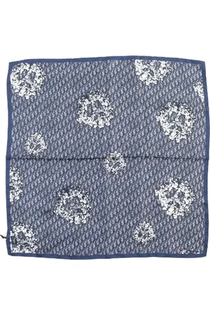 Dior Femme, Pre-owned, Bleu, Taille: ONE Size Pre-owned Toile foulards