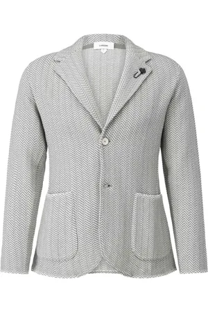 LARDINI Homme, Vestes, Vert, Taille: XL Blazer en coton à motif zigzag