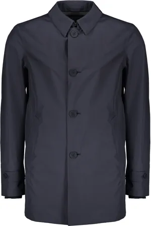 HERNO Homme, Vestes, Bleu, Taille: 5XL Imperméable avec Chapeau de Pêcheur