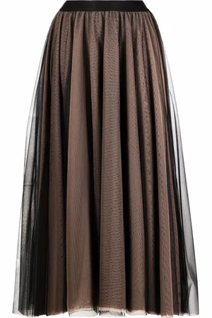 BLANCA Femme, Jupes, Brun, Taille: 40 FR Jupe à Taille Élastique Fabriquée en Italie