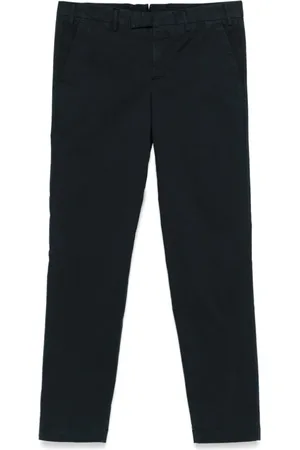 PT Torino Homme, Pantalons, Bleu, Taille: M Pantalon Bleu en Mélange de Coton Coupe Moderne