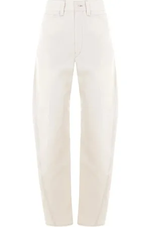 LEMAIRE Femme, Jeans, Blanc, Taille: 38 FR Pantalon à Poches Torsadées