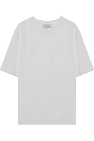 STUDIO NICHOLSON Homme, Tops, Blanc, Taille: S T-shirt col rond à manches courtes