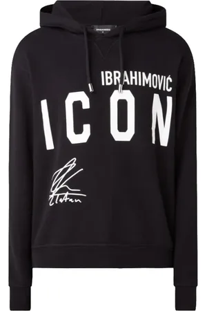 Dsquared2 Homme, Sweatshirts et sweats à capuche, Noir, Taille: 2XL Sweat à capuche avec impression Ibrahimovic