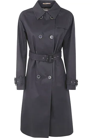 HERNO Femme, Manteaux, Bleu, Taille: 42 FR Trench-coat bleu