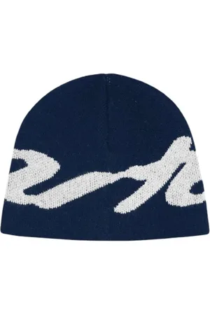 Arte Antwerp Homme, Accessoires, Bleu, Taille: ONE Size Bonnet d`hiver en polyester avec grand logo