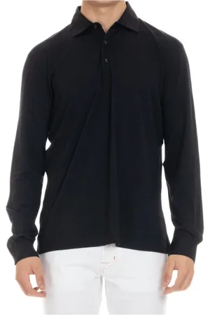 HERNO Homme, Tops, Bleu, Taille: L Polo en laine à manches longues