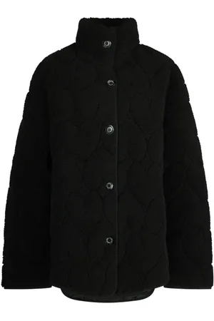 Fabienne Chapot Femme, Vestes, Noir, Taille: 40/42 FR Blouson Teddy à Imprimé Cœur Noir