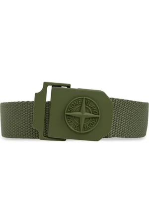 Stone Island Homme, Accessoires, Vert, Taille: 90 CM Ceinture avec Logo