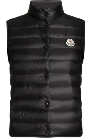 Moncler Femme, Vestes, Noir, Taille: 48 FR Gilet Liane en Duvet