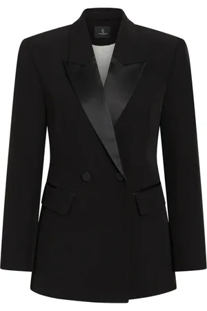 Bruuns Bazaar Femme, Vestes, Noir, Taille: 38 FR Blazer noir élégant avec poches à rabat
