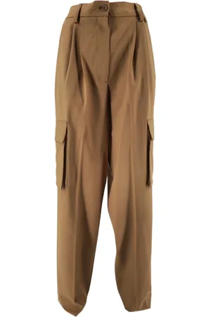 HERNO Femme, Pantalons, Brun, Taille: 36 FR Pantalon Cargo