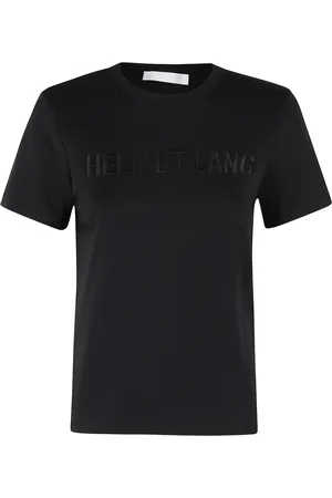 Helmut Lang Femme, Tops, Noir, Taille: 38 FR Slim Logo T-shirt
