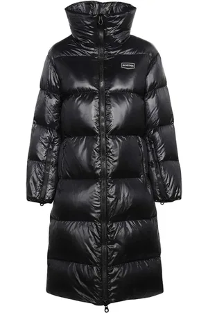 Duvetica Femme, Manteaux, Noir, Taille: 36 FR Doudoune longue à col montant