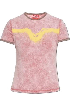 Diesel Femme, Tops, Rose, Taille: 38 FR T-shirt T-Uncutie-Long-Q3
