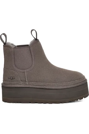 UGG Femme, Chaussures, Gris, Taille: 40 EU Bottines Chelsea plateforme Neumel