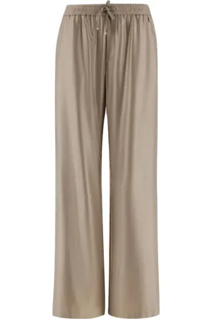 HERNO Femme, Pantalons, , Taille: 40 FR Pantalon large en flanelle métallisée à taille élastique