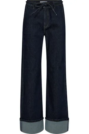 Co`Couture Femme, Jeans, Bleu, Taille: 44 FR Jean large 7/8ème Denim foncé