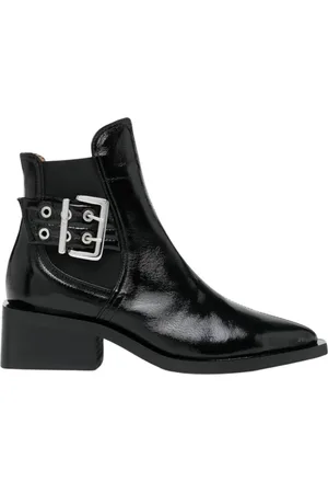 Ganni Femme, Chaussures, Noir, Taille: 36 EU Bottine Chelsea à Boucle Chunky