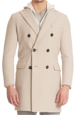 ELEVENTY Homme, Manteaux, , Taille: 2XL Manteau en Laine Croisé