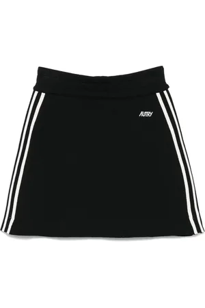 Autry Femme, Jupes, Noir, Taille: 38 FR Jupe Noire en Tissu Technique avec Logo