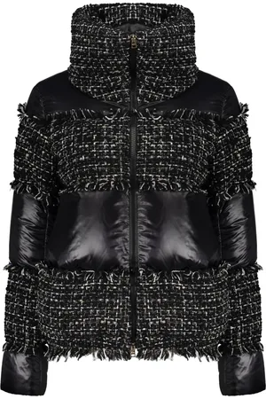 HERNO Femme, Vestes, Noir, Taille: 46 FR Doudoune Bouclée à Col Montant