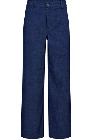 Co`Couture Femme, Pantalons, Bleu, Taille: 42 FR Pantalon large