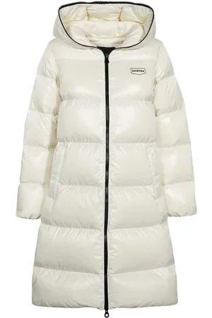 Duvetica Femme, Manteaux, Blanc, Taille: 36 FR Doudoune à capuche avec zip