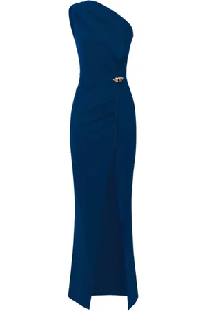 Elisabetta Franchi Femme, Robes, Bleu, Taille: 44 FR Élégante Robe de Soirée en Jersey