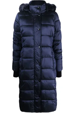 Michael Kors Femme, Manteaux, Bleu, Taille: 36 FR Doudoune ceinturée