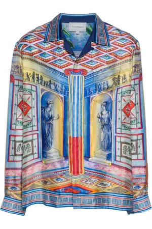 Casablanca Homme, Chemises, Multicolore, Taille: S Chemise imprimée La Temple