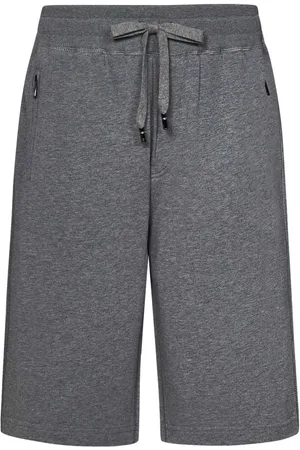 Dolce & Gabbana Homme, Shorts, Gris, Taille: S Pantalon de Survêtement Côtelé Gris Chiné