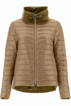 HERNO Femme, Vestes, Brun, Taille: 40 FR Blouson Chic à Col Haut