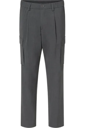 HERNO Femme, Pantalons, Gris, Taille: 42 FR Pantalon Droit Style Cargo