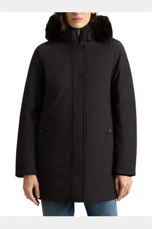 Woolrich Femme, Manteaux, Noir, Taille: 42 FR Manteau Parka en Duvet Noir