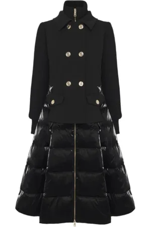 Elisabetta Franchi Femme, Manteaux, Noir, Taille: 38 FR Veste matelassée croisée