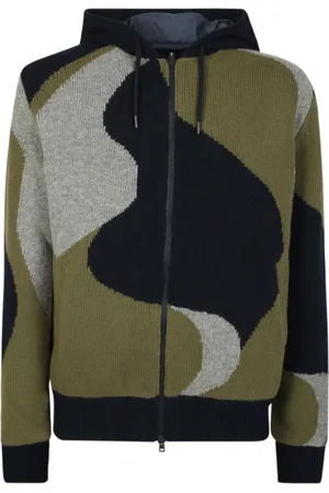 HERNO Homme, Sweatshirts et sweats à capuche, Bleu, Taille: L Cardigan Bleu