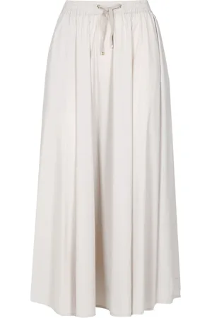 HERNO Femme, Jupes, Blanc, Taille: 38 FR Jupe longue effet satiné
